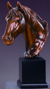 (TN55145) Western Horse Head Sculpture - 14" Tall