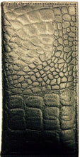 Load image into Gallery viewer, (WFAAJ450CB) Western Black Croc Leather Rodeo Wallet/Checkbook Holder