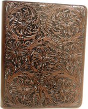 Load image into Gallery viewer, (WFAIPAD2) Western Floral Chocolate Leather iPad Jacket