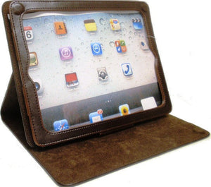 (WFAIPAD2) Western Floral Chocolate Leather iPad Jacket