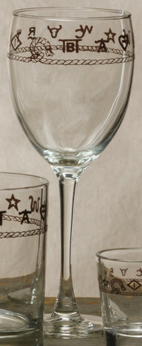 12 Oz Western Wine Glasses 4-Piece Set - Brands
