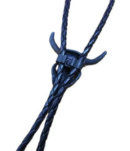 Load image into Gallery viewer, Western Longhorn Silver Skull Bolo Tie