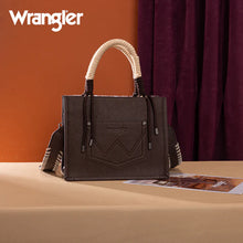 Load image into Gallery viewer, Wrangler Cow Print Tote/Crossbody - Coffee