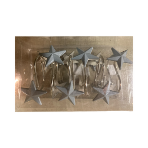 Farmhouse Star Shower Hooks - Set of 12