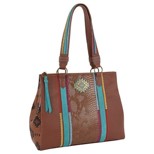 Southwest Tote with Snake Skin Texture