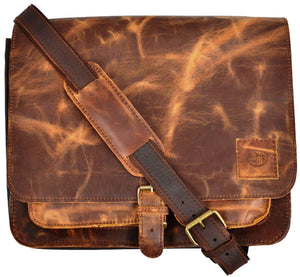 Western Chocolate Brown Leather Briefcase