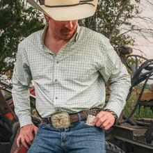 Load image into Gallery viewer, Class Act Two Tone Belt Buckle with Longhorn - Made in the USA!