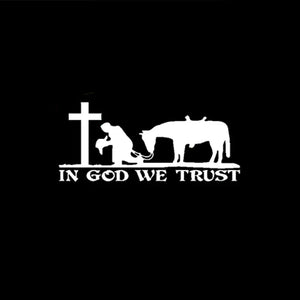 "In God We Trust" Western Decal