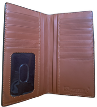 Load image into Gallery viewer, Twisted X Hair-On Rodeo Wallet with Brown Leather Filigree Cut Overlay