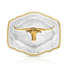 Load image into Gallery viewer, "On the Range" Longhorn Belt Buckle