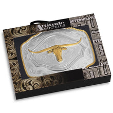 Load image into Gallery viewer, "On the Range" Longhorn Belt Buckle