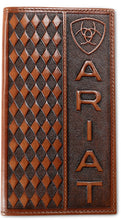 Load image into Gallery viewer, Ariat Men's Rodeo Wallet with Diamond Embossed Brown