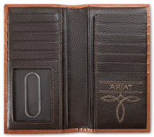 Load image into Gallery viewer, Ariat Men's Rodeo Wallet with Diamond Embossed Brown