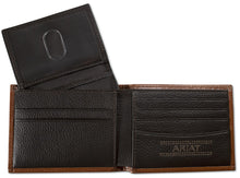 Load image into Gallery viewer, Ariat Men's Bi-Fold Wallet with Diamond Embossed Brown