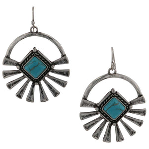 Sunburst Sky Turquoise Earrings