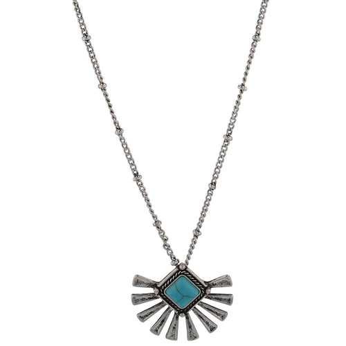 Sunburst Sky Turquoise Necklace