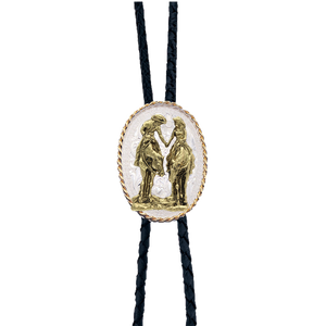 "Two Trails Become One Road" Western Bolo Tie - Made in the USA!