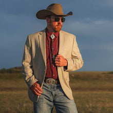 Load image into Gallery viewer, Santa Fe Turquoise Bolo Tie - Made in the USA