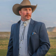Load image into Gallery viewer, Honor and Grit Bolo Tie with Longhorn - Made in the USA