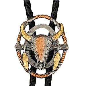 Steer Skull Bolo Tie - Made in the USA!