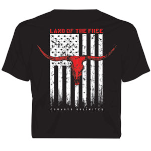 "Land of Free" Cowboys Unlimited Adult T-Shirt