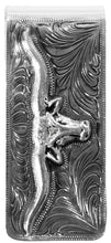 Load image into Gallery viewer, Men's Metal Money Clip with Longhorn Silver