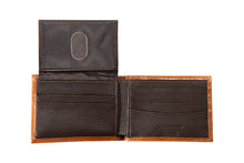 Load image into Gallery viewer, Western Basketweave/Floral Tooled Leather Bi-Fold Wallet