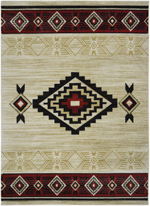 "Tombstone Beige" Southwestern Area Rug Collection - Available in 4 Sizes!