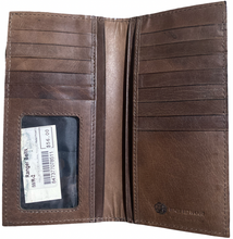 Load image into Gallery viewer, Black &amp; Tan Tooled Leather Rodeo Wallet