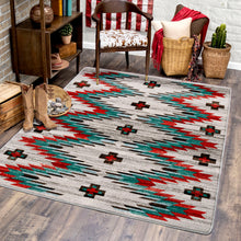 Load image into Gallery viewer, &quot;Celebration- Blue&quot; Western Area Rugs - Choose from 6 Sizes!