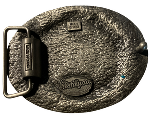 Buffalo Coin Enameled Belt Buckle