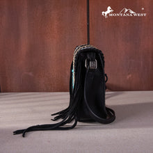 Load image into Gallery viewer, Western Tooled Concealed Carry Crossbody- Black