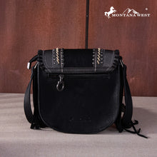 Load image into Gallery viewer, Western Tooled Concealed Carry Crossbody- Black