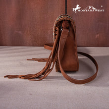 Load image into Gallery viewer, Western Tooled Concealed Carry Crossbody- Brown