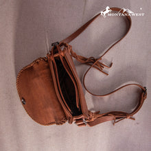 Load image into Gallery viewer, Western Tooled Concealed Carry Crossbody- Brown