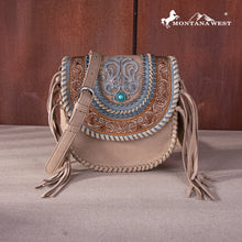 Load image into Gallery viewer, Western Tooled Concealed Carry Crossbody- Khaki