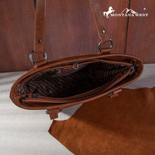 Load image into Gallery viewer, Western Concho Concealed Carry Tote - Brown