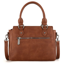 Load image into Gallery viewer, Western Tooled Aztec Tote/Crossbody - Brown