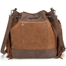 Load image into Gallery viewer, Southwestern Embroidered  Drawstring Shoulder Bag/Crossbody