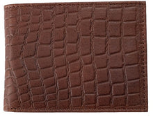 Load image into Gallery viewer, Nocona Croc Leather Bi-Fold Wallet Brown