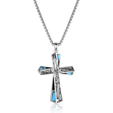 Load image into Gallery viewer, Still Waters Turquoise Cross Necklace