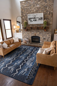 "Plains Speak - Midnight" Southwestern Area Rugs - Choose from 7 Sizes!