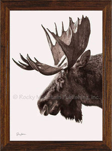 "Portrait of a King" Moose Framed Canvas Print