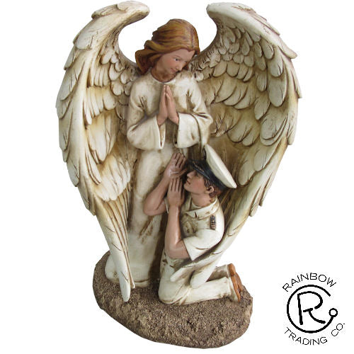 Navy Guardian Angel Figurine