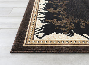 Lone Star Riders Black Rug Collection - 6 Sizes to Choose From!