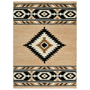 "Navajo Shamanic Eye Tortilla" Southwestern Area Rug  (4 Sizes Available)