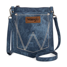 Load image into Gallery viewer, Wrangler &quot;W&quot; Stitch Water Repellent Denim Pocket Crossbody- Jean