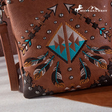 Load image into Gallery viewer, Western Embroidered Arrows Feather Concealed Carry Crossbody