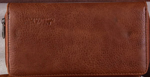 Western Embroidered Arrow Feather Ladies' Wallet - Brown
