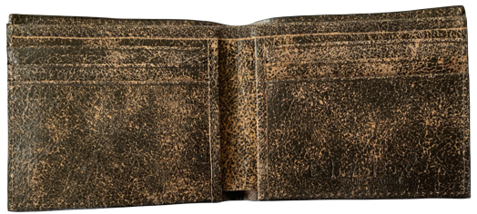 Twisted X Distressed Brown & White Bifold Wallet – 3.5x4.5 Inches, 6 Pockets, Logo Stitched, Small